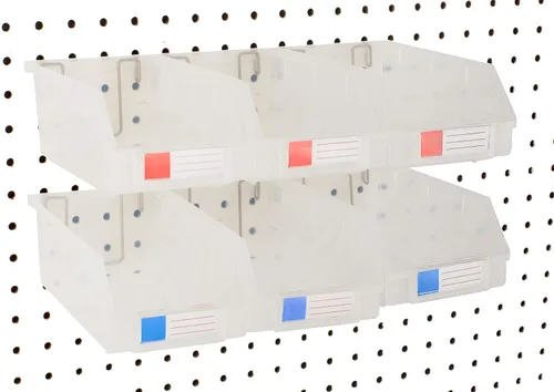 Miniatura 7 de Papeleras de Pegboard – tamaños 3.5", 5", o 7" Negro