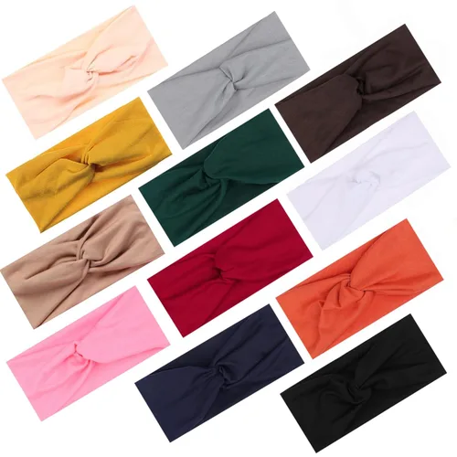 Miniatura 16 de XTREND 6 piezas de diademas para mujer, bandas elásticas cruzadas torcidas, diademas para yoga, entrenamiento, antideslizantes, suaves