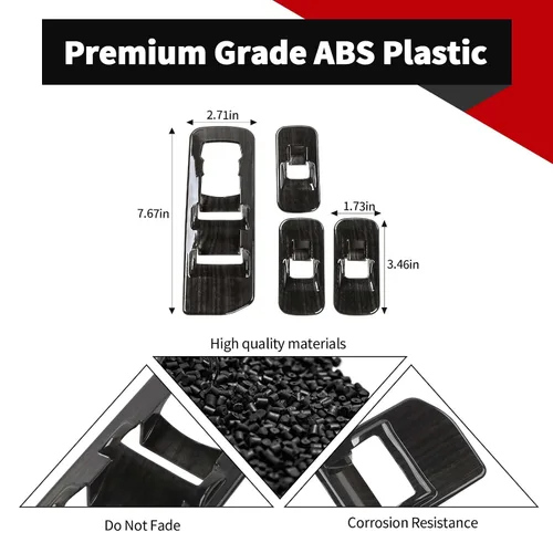 Miniatura 6 de Voodonala para F-150 2015-2020 Panel de elevación de ventana de puerta de coche para Ford F150 2015-2020 Adornos