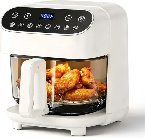 Miniatura 8 de WAA Horno tostador con freidora de aire, combo de horno tostador de 19 cuartos de galón, encimera digital 12 en 1, tostado de convección natural