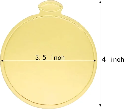 Miniatura 2 de XYSMZM 100 piezas de mini base dorada para tartas, tableros redondos de 3.5 pulgadas, desechables, ocasión elegante