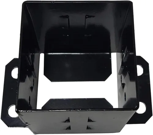 Miniatura 4 de JINHAN Soportes de base de poste de madera 4x4 Soporte de anclaje de acero de calibre 13 con recubrimiento de polvo resistente, viene