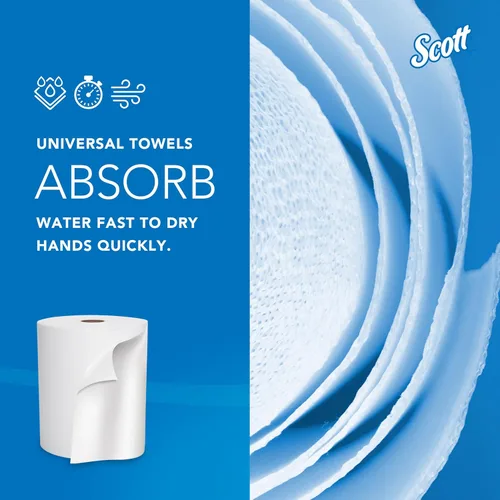 Miniatura 5 de Scott Professional Essential - Toallas de papel de rollo duro universales de alta capacidad, a granel (02000), enrollado duro núcleo de 1.75