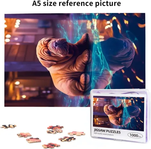 Miniatura 6 de Shar Pei - Rompecabezas de madera de perro de 1000 piezas, sorpresa para la decoración del hogar, rompecabezas artístico, regalo único de cumpleaños