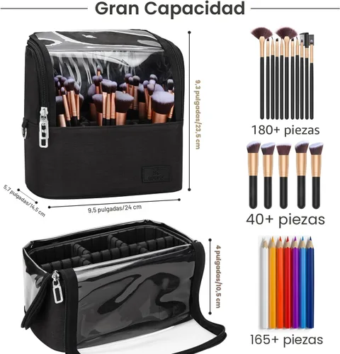 Miniatura 4 de Bolsa para brochas de maquillaje, soporte para brochas de maquillaje, taza de maquillaje de pie grande, estuche organizador de brochas de maquillaje