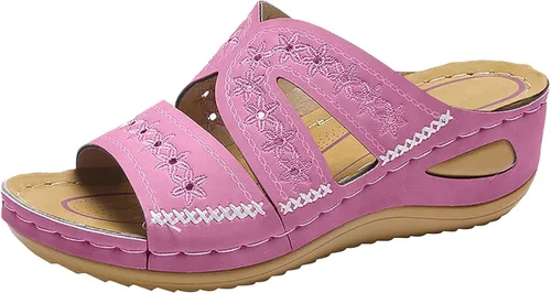 Miniatura 7 de Generic Sandalias ortopédicas de cuña con soporte de arco para mujer, sandalias informales de punta abierta, unisex para adultos