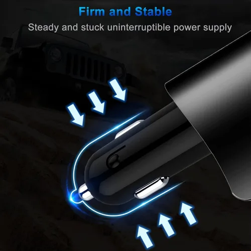 Miniatura 8 de LIHAN Cargador de coche con 3 USB, salida QC3.0, adaptador para encendedor de cigarrillos, enchufe de salida de 12 V/24 V, medidor de voltaje