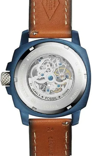 Miniatura 2 de Fossil reloj automático de hombre de acero inoxidable y cuero color marrón modelo ME3135
