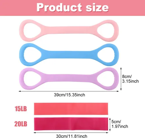 Miniatura 2 de 5 bandas de resistencia para fitness, cuerda elástica de fitness, bandas de ejercicio de entrenamiento de brazos, espalda y pecho