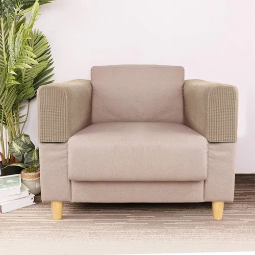 Miniatura 2 de SEWACC Protectores universales para reposabrazos de silla, funda elástica para reposabrazos de sofá, protector elástico para sofá reclinable, sofá
