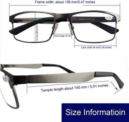 Miniatura 4 de Circleperson Gafas de lectura fotocromáticas fotocromáticas sensibles a la luz para los lectores de sol bisagras de resorte 55-17 protección UV