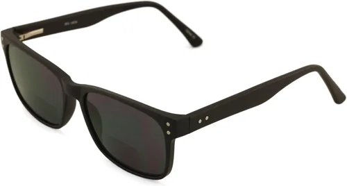 Miniatura 9 de Gafas de lectura rectangulares de gran calidad para hombres grandes - Lector de calidad óptica de ajuste ancho negro (TT Black)