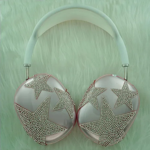 Miniatura 32 de MORWLAT Funda para AirPods Max con Diamantes de Imitación Brillantes Estrellas, Fundas Suaves Bonitas Transparentes y Brillantes para Mujeres