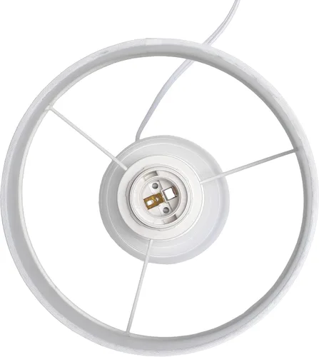 Miniatura 7 de Simple Designs LT2085-OFF Lámpara de mesa de cerámica lineal texturizada color blanco (4 unidades)