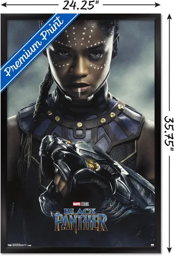 Miniatura 3 de Trends International Marvel Cinematic Universe - Póster de pared de una hoja de Shuri, Black Panther, 22.375 x 34 pulgadas, versión enmarcada