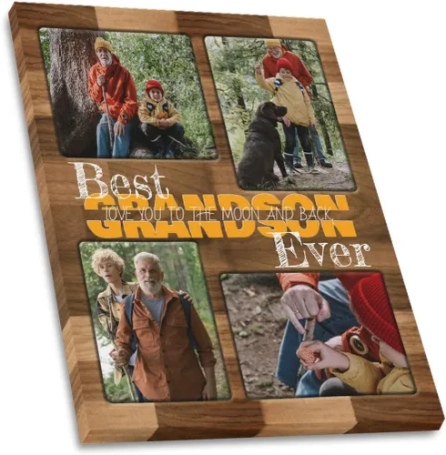 Miniatura 25 de SHIYEL - Impresiones personalizadas en lienzo con foto, regalos de cumpleaños personalizables para tía de sobrina o sobrino, crea un lienzo de pared