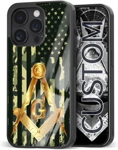 Miniatura 14 de Regalos de mampostería gratis para hombres, fundas hipster iPhone 11 12 13 14 Pro Max Plus Mini Xr Xs, Samsung Galaxy A03 A13 A53 A73 Note S Z Oro