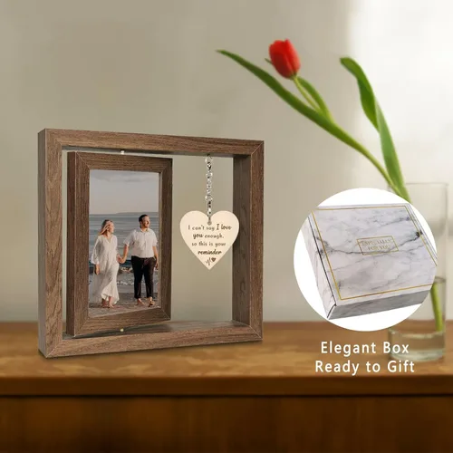 Miniatura 2 de EYITUPC No Puedo Decir Que Te Amo Lo Suficiente - Así Que Este Es Tu Recordatorio - Marco de Fotos Giratorio, Regalos Sentimentales de "Te Amo