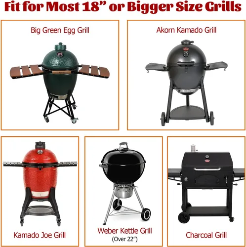 Miniatura 7 de Parrilla para costillas BBQ para ahumadores y parrillas, estante para asar 100% acero inoxidable 304 grado alimenticio, sostiene 7 costillares