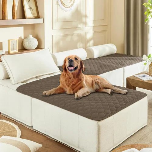 Miniatura 12 de gogobunny Manta 100% Impermeable de Doble Cara para Perros, Cubierta Suave para Cama de Mascotas, Reversible, Protege Muebles, Sillón, Sofá, Coche