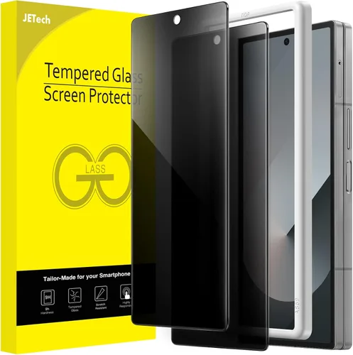 Miniatura 9 de JETech Protector de pantalla de privacidad frontal para Samsung Galaxy Z Flip 5, película de vidrio templado antiespía con herramienta de fácil