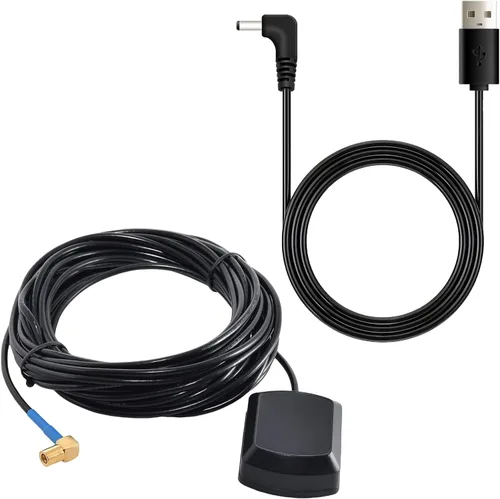 Anina Antena de radio Sirius XM de 23 pies con magnético compatible con todos los receptores de radio satelital Sirius y XM, cable de alimentación