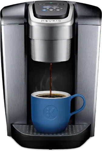 Keurig K-Elite - Cafetera de cápsulas K-Cup de una sola porción, con control de fuerza y temperatura, capacidad de café helado, tamaño de Brushed