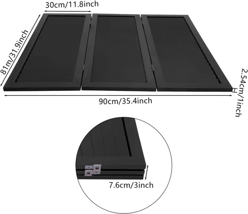 Miniatura 5 de Pantalla divisora de habitación de 3 paneles, pantalla corta de madera de privacidad independiente, divisores y divisores plegables para el hogar