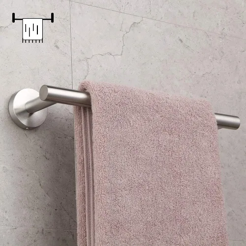 Miniatura 8 de GERZ Toallero Contemporáneo de 12 Pulgadas para Toallas de Baño de Mano, Soporte de Acero Inoxidable Cepillado Montado en Pared, Organizador de Baño