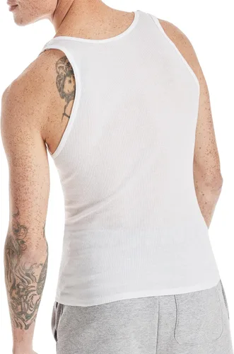Miniatura 5 de Hanes Mens Ribbed Tank, Cotton Undershirt Tank, 6-Pack