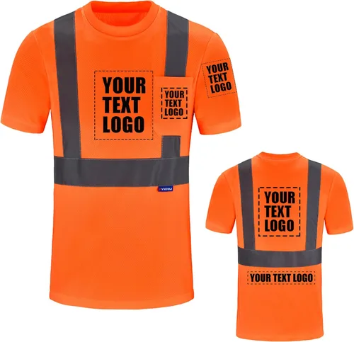 Miniatura 13 de A-SAFETY Camisa de seguridad, camiseta de trabajo de alta visibilidad, manga larga y corta, clase 3 (XS-6XL)