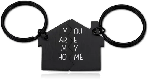 Llavero para parejas, 2 unidades, con texto en inglés "You Are My Home" para parejas, novia, novio, amigo, regalo
