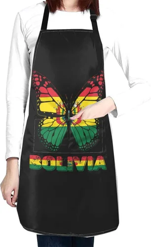 Miniatura 2 de Delantal vintage con diseño de bandera de la República Centroafricana con bolsillos para chef, hombres y mujeres, pintor, cocina, horneado