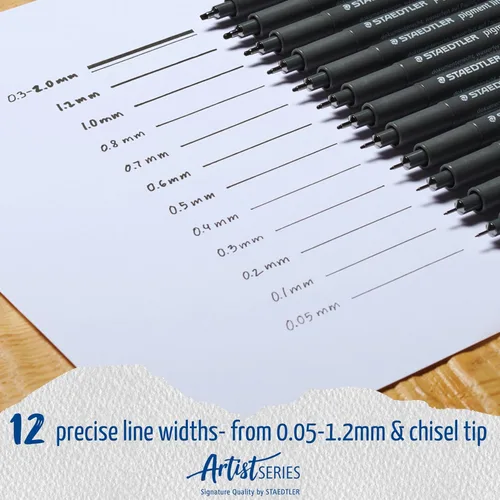 Miniatura 9 de STAEDTLER Pigment Liner Set de bocetos de regalo de 6 rotuladores al precio regular de 4 (2 gratis), 308 SB6P