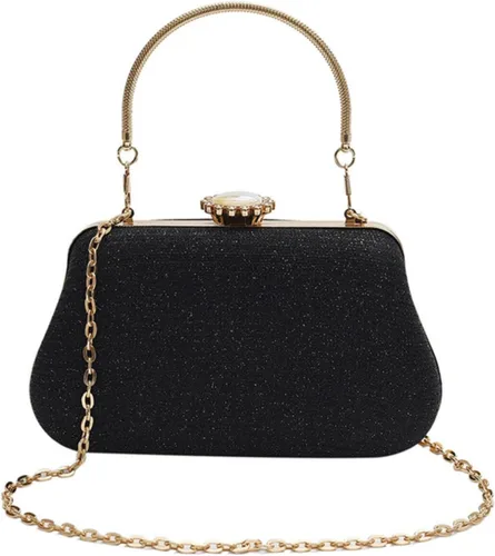 Miniatura 9 de Bolso de mano con diamantes de imitación para mujer Bolso cruzado convertible de noche y fiesta Citas de graduación de boda