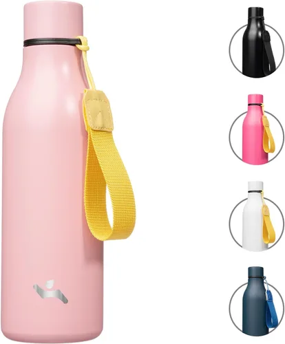 Miniatura 55 de Konokyo Botella de agua aislada con correa, botella de agua de acero inoxidable de 18 onzas de doble pared con aislamiento al vacío, frasco de Verde