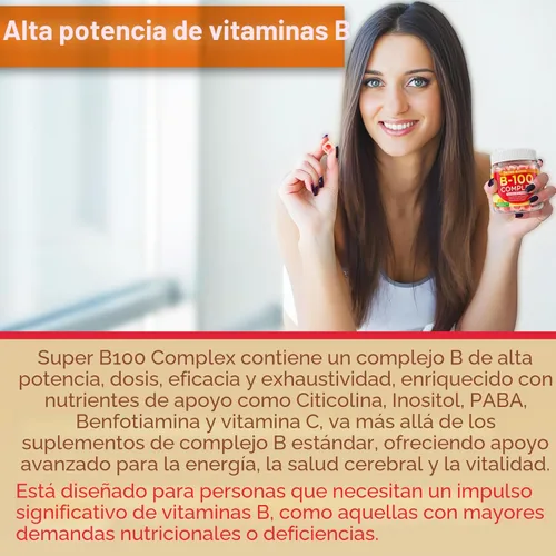 Miniatura 3 de Gomitas de complejo súper vitamina B, complejo B metilado para mujeres y hombres, todas las vitaminas B, metilo B12, metilfolato, vitamina C