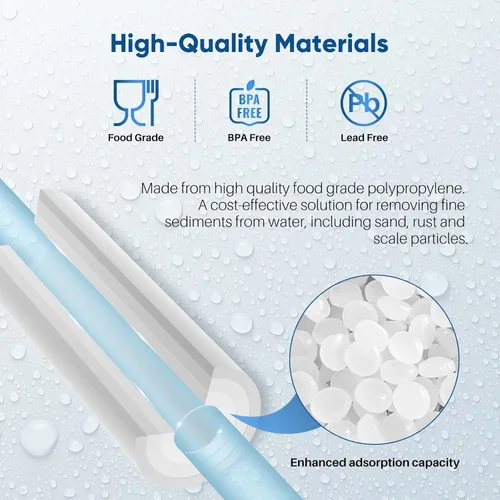 Miniatura 7 de PUREPLUS Cartucho de filtro de agua para sedimentos para toda la casa de 5 micrones, 10 x 2.5 pulgadas, repuesto para cualquier unidad de RO de 10