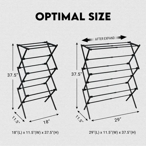 Miniatura 7 de ZOES HOMEWARE Tendedero de ropa Tendedero plegable de ropa para lavandería Secadores portátiles plegables pequeños para lavandería Uso