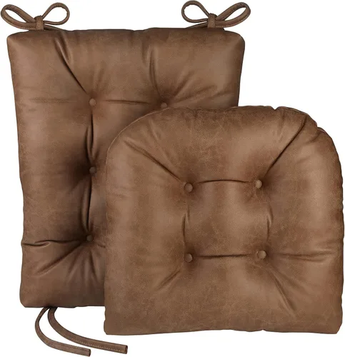 Miniatura 26 de Klear Vu The Gripper - Juego de cojines antideslizantes para silla mecedora con acolchado grueso, incluye almohadilla de asiento y almohada