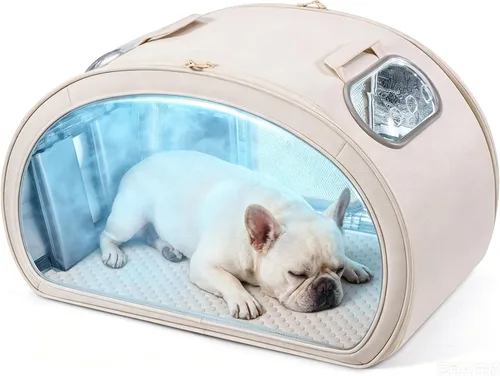 Miniatura 10 de Pecute Casa de refrigeración para gatos, con alfombrilla de refrigeración para perros pequeños, cama interior para gatos con aislamiento y 6 bolsas