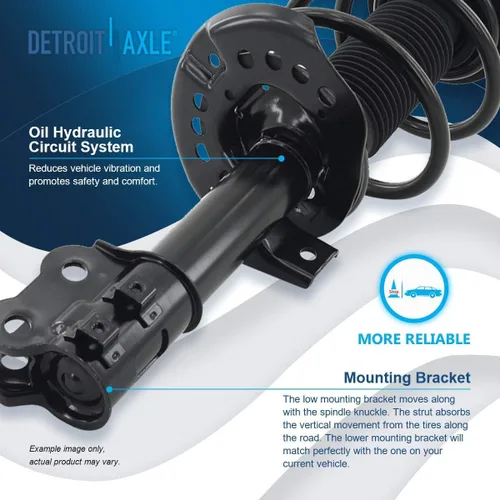Miniatura 6 de Detroit Axle - Kit de amortiguadores de 4 puntales para Ford Escape 14-19, 2 puntales delanteros con resorte helicoidal 2 amortiguadores traseros