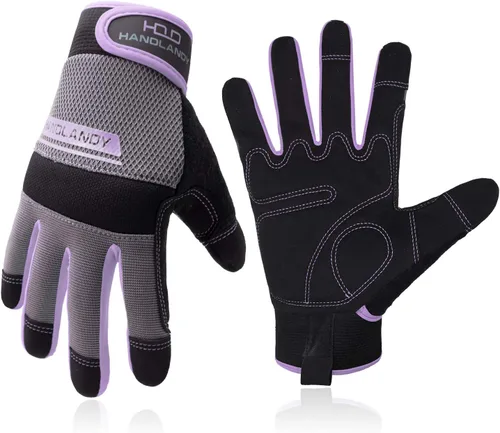 Miniatura 9 de HANDLANDY HLDD Work Gloves Women, Safety Work Gloves Touchscreen Working Glove for Mechanic, Gardening, Construction, DIY