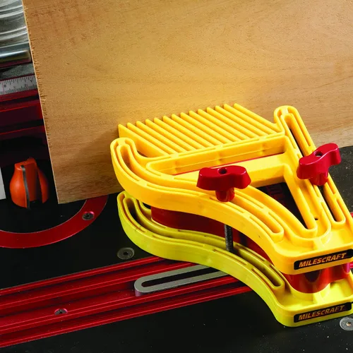 Miniatura 4 de Milescraft 1407 D/TFeatherBoard - Tablas de canto biselado duales o en tándem para mesas de rebajadora o sierras de cinta o de mesa, amarillo
