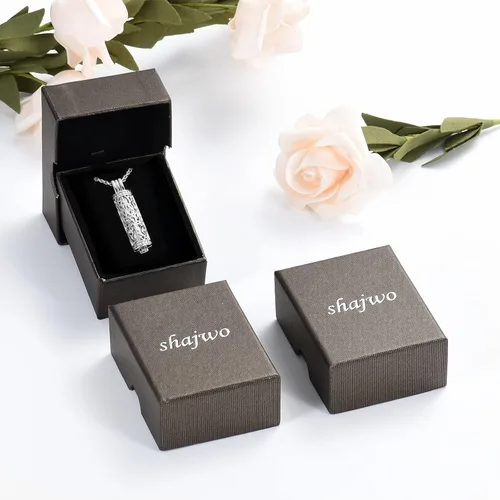 Miniatura 28 de shajwo Joyería de cremación cilíndrica, collar de cenizas de urna del árbol de la vida para mujeres y hombres, vial de cremación de cenizas