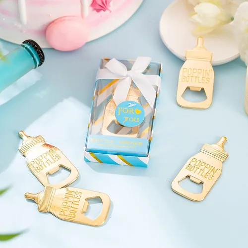Miniatura 4 de 24 abridores de biberones favoritos para baby shower, regalos, decoraciones o cajas de regalo de recuerdo para invitados, diseño Poppin para niños