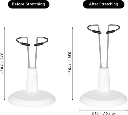 Miniatura 5 de 6 soportes pequeños para muñecas, soporte ajustable para figuras con alambre de cintura expandible, soporte de exhibición de muñeca de acción