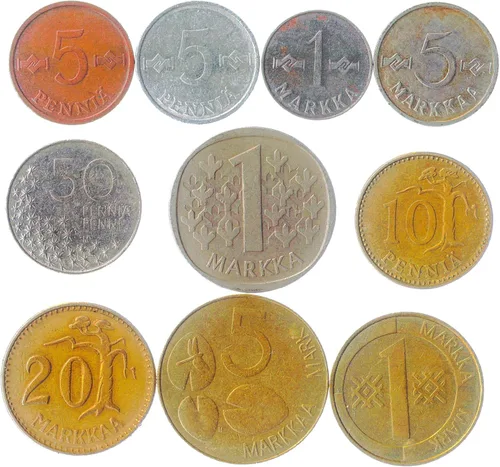 Miniatura 45 de Malta 10 Monedas Mixtas Moneda Maltesa Mils Céntimos Desde 1972
