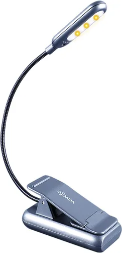 Miniatura 25 de VAVOFO Luz de lectura recargable con clip, 7 LED con 3 temperaturas de color, 9 niveles de brillo, luces de libro para leer en la cama con indicador