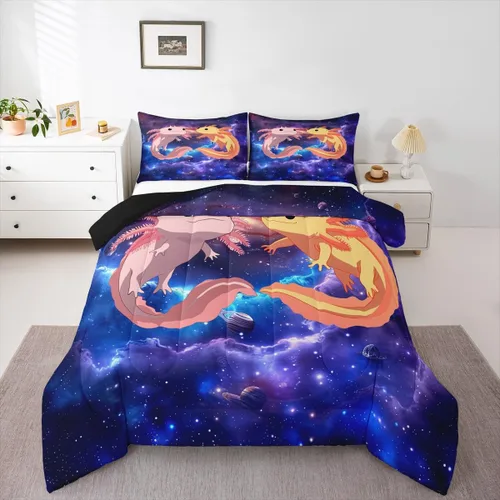 Miniatura 34 de Feelyou Juego de edredón de zorro ártico, juego de ropa de cama para niños y niñas, bonito edredón de animales salvajes, juego de edredón 1 juego